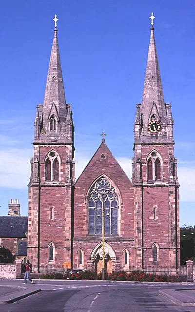 St Peter's Roman Catholic Church, Buckie, the local landmark of AB56