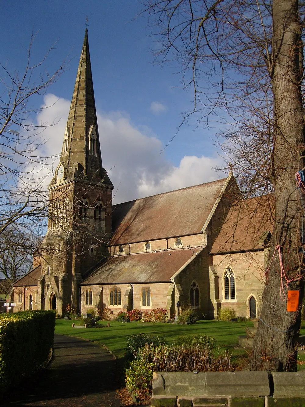 All Saints' Church, King's Heath, the local landmark of B14
