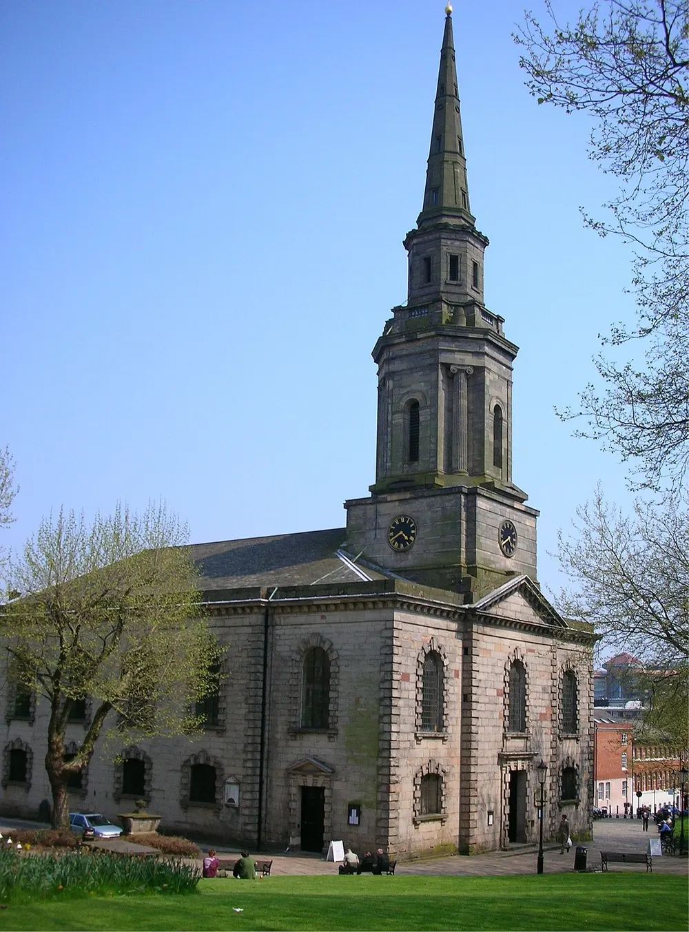 St Paul's Church, Birmingham, the local landmark of B3
