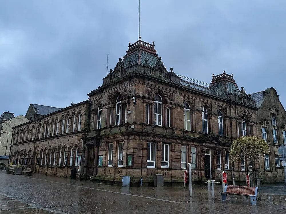 Nelson Town Hall, the local landmark of BB9