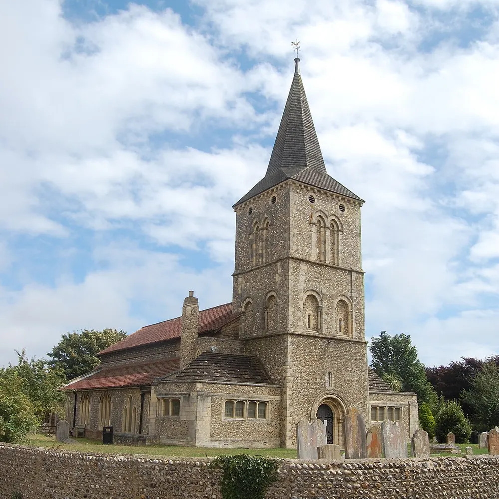 St Michael and All Angels Church, Southwick, the local landmark of BN42