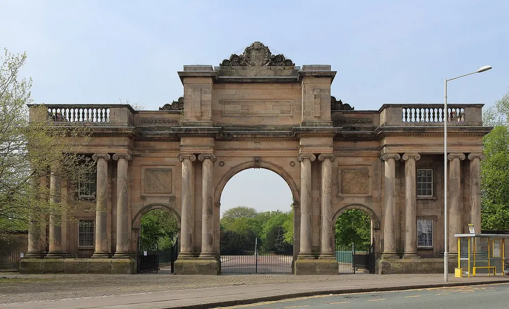 Grand Entrance to Birkenhead Park, the local landmark of CH41