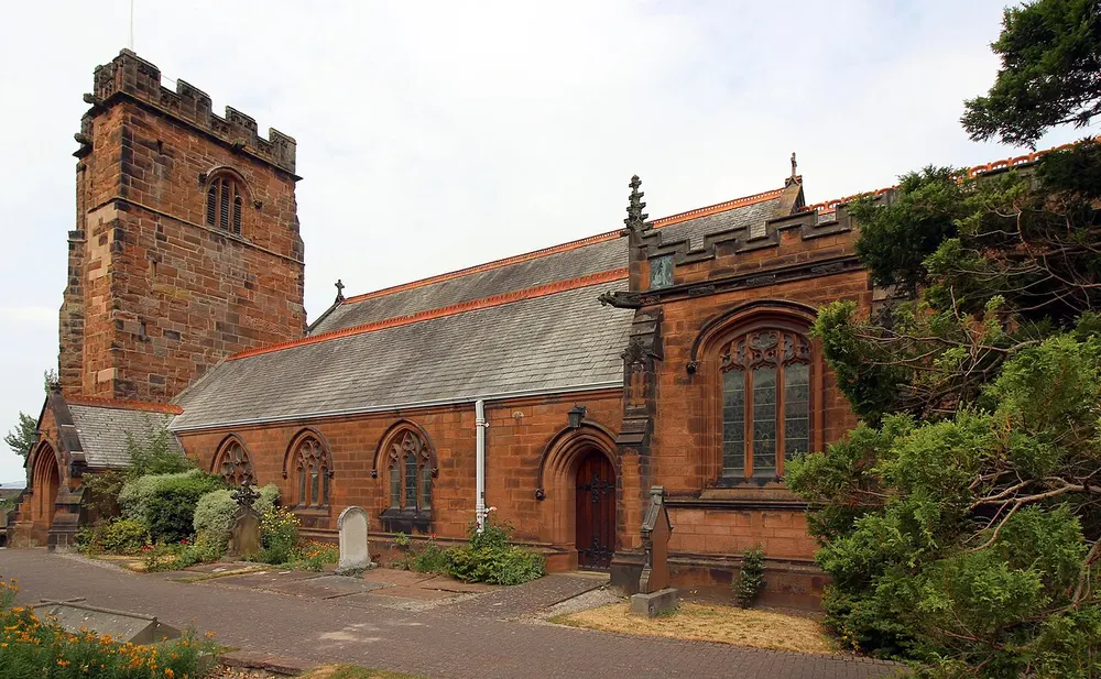 St Peter's Church, Heswall, the local landmark of CH60