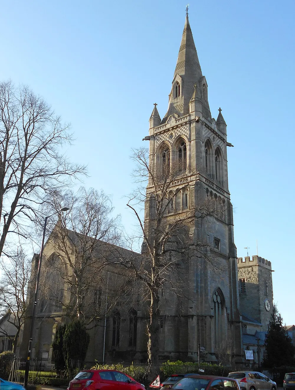 St Andrew's Church, Rugby, the local landmark of CV21
