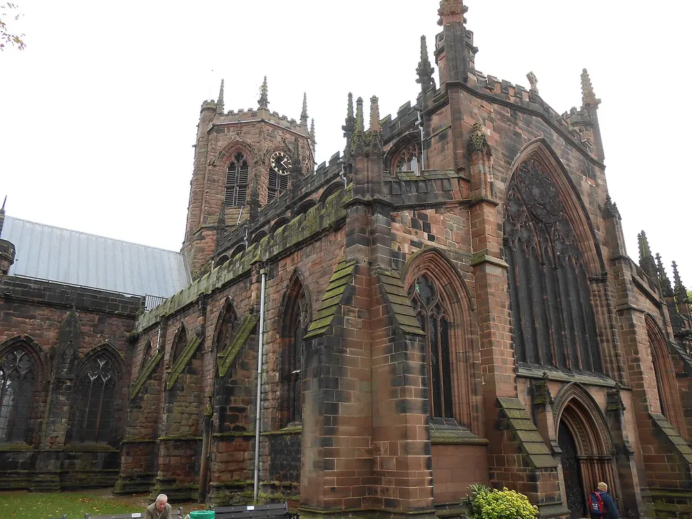 St Mary's Church, Nantwich, the local landmark of CW5