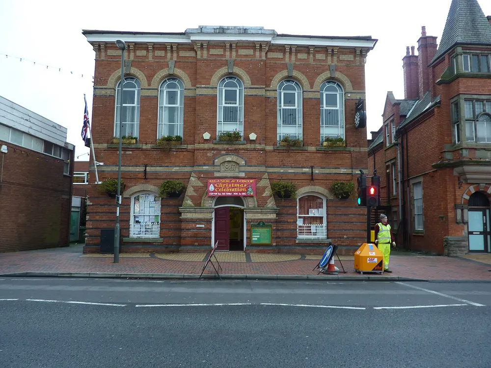 Heanor Town Hall, the local landmark of DE75