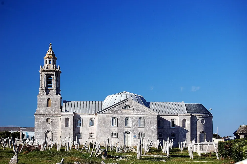 St George's Church, Portland, the local landmark of DT5