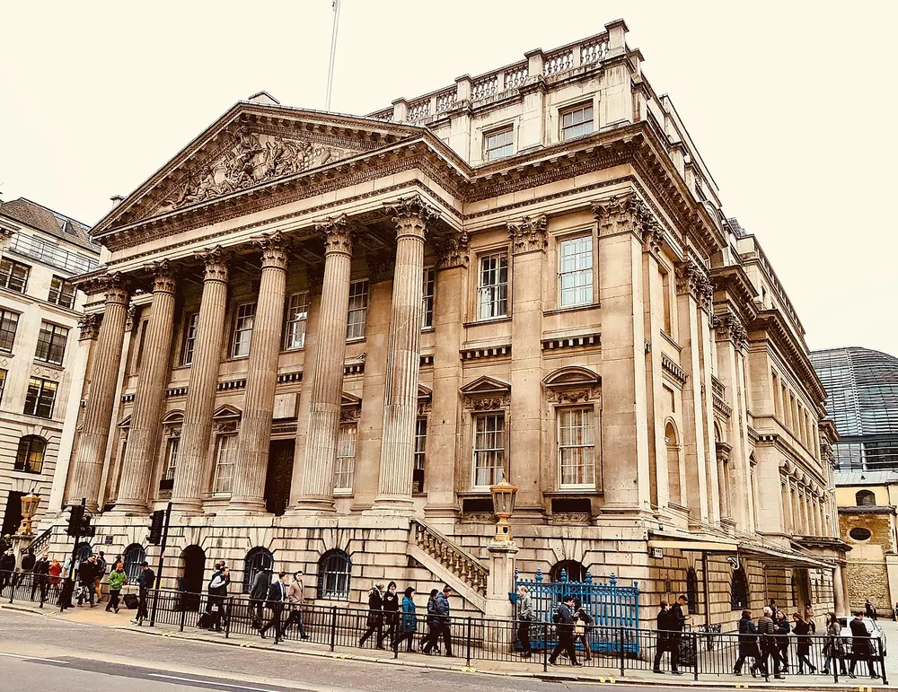 Mansion House, London, the local landmark of EC4N
