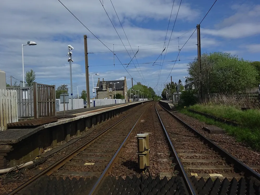 Kirknewton railway station, the local landmark of EH27