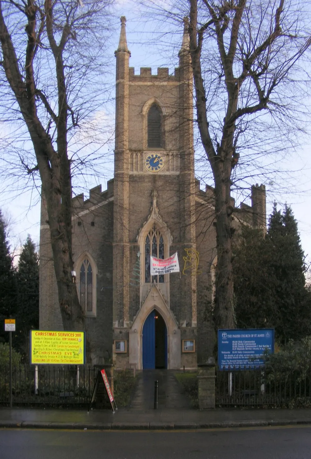 St James' Church, Enfield Highway, the local landmark of EN3