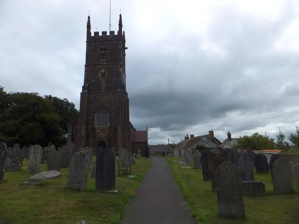 Church of All Saints, Winkleigh, the local landmark of EX19
