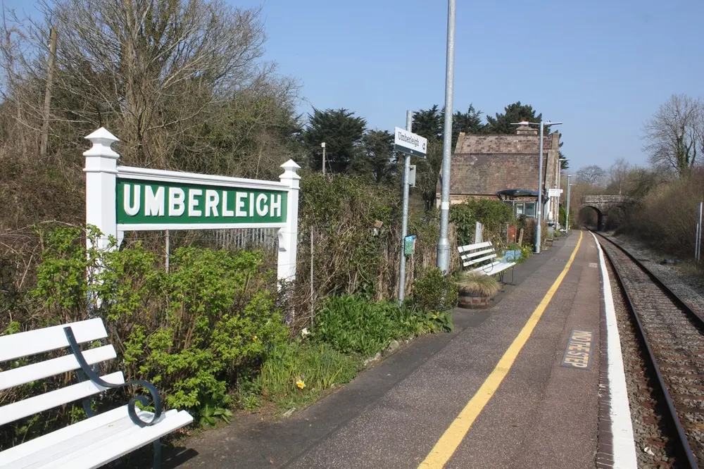 Umberleigh railway station, the local landmark of EX37