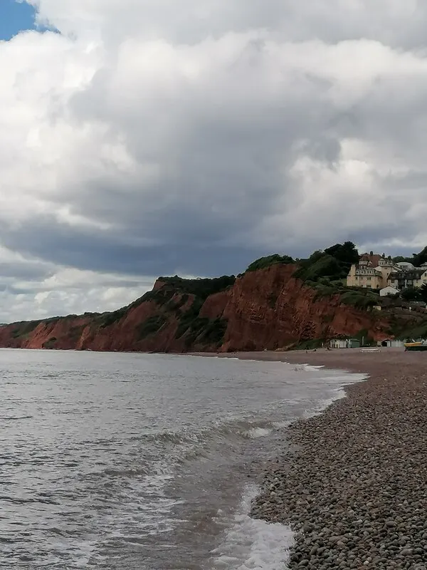 Budleigh Salterton Cliffs, the local landmark of EX9