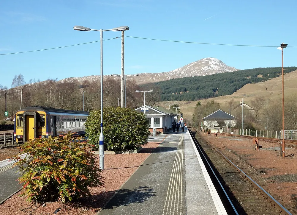 Crianlarich railway station, the local landmark of FK20