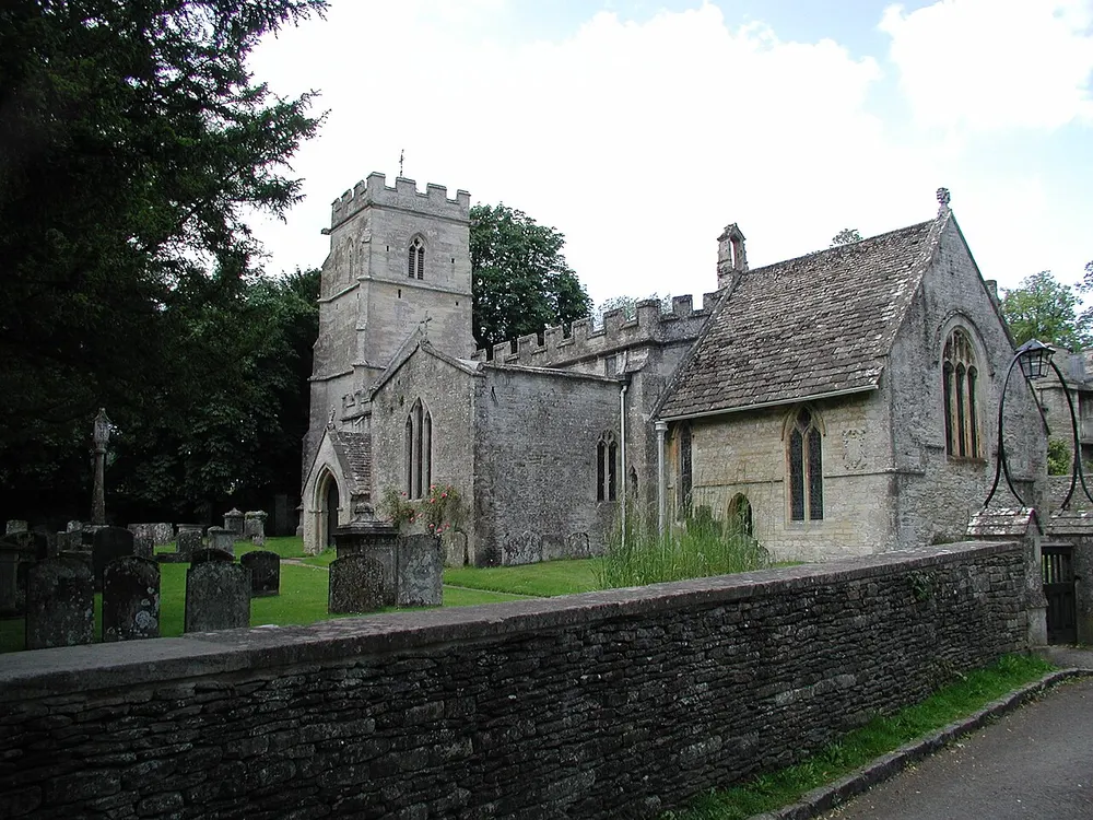 Church of the Holy Rood, Ampney Crucis, the local landmark of GL7