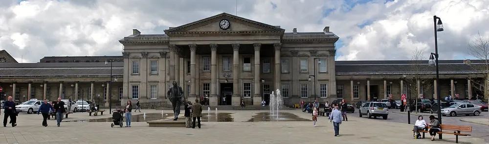 Huddersfield railway station, the local landmark of HD1