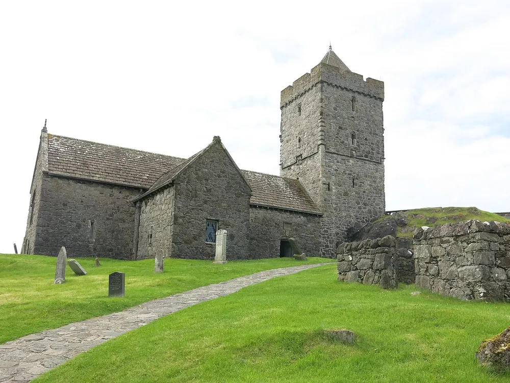 St Clement's Church, Rodel, the local landmark of HS5
