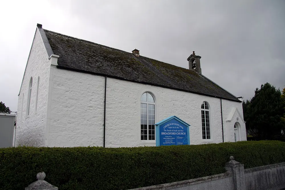 Broadford Parish Church, the local landmark of IV49