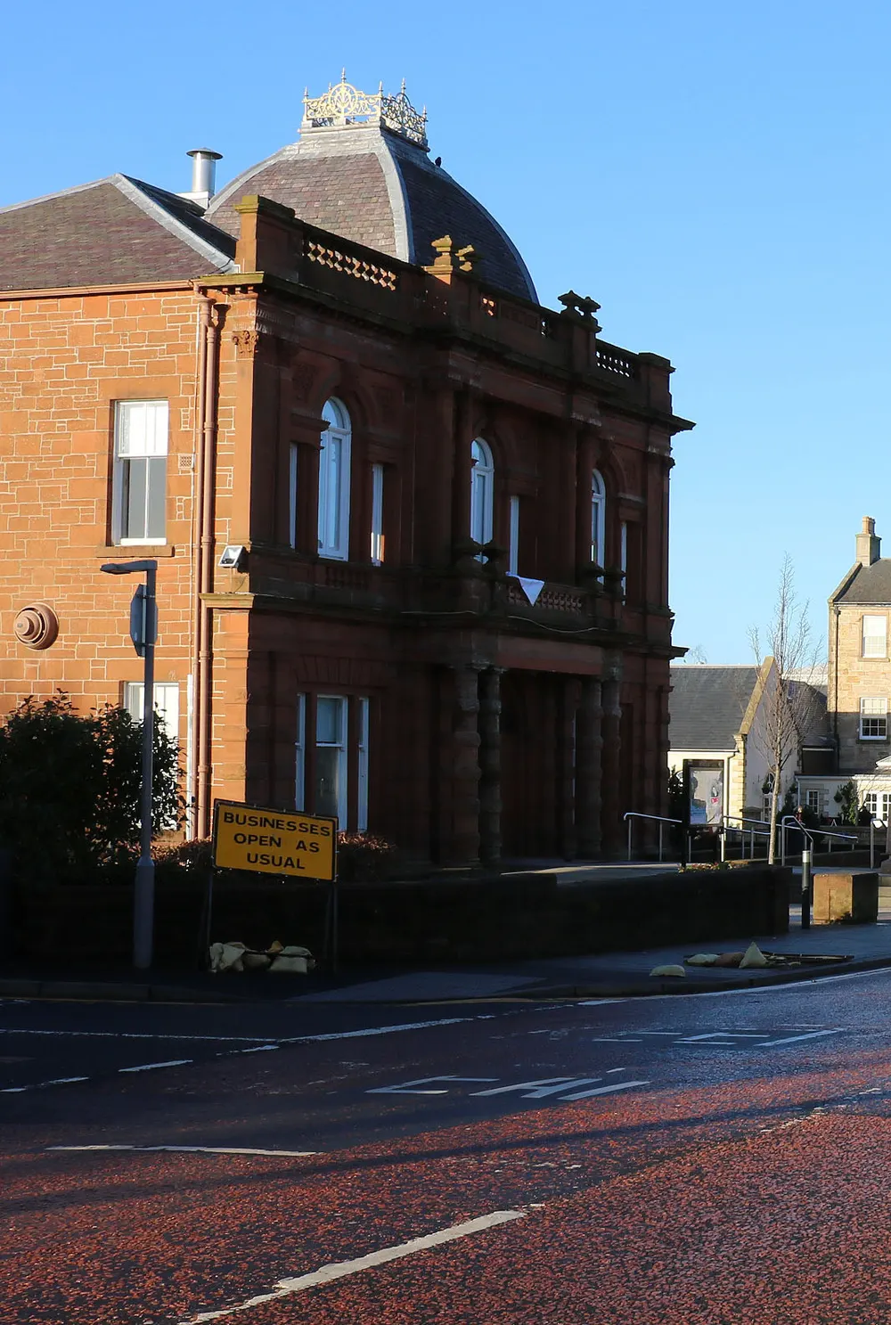 Cumnock Town Hall, the local landmark of KA18
