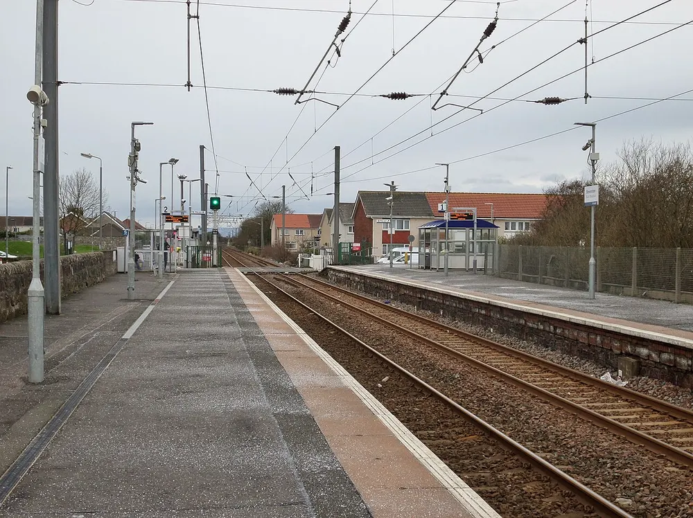 Stevenston railway station, the local landmark of KA20