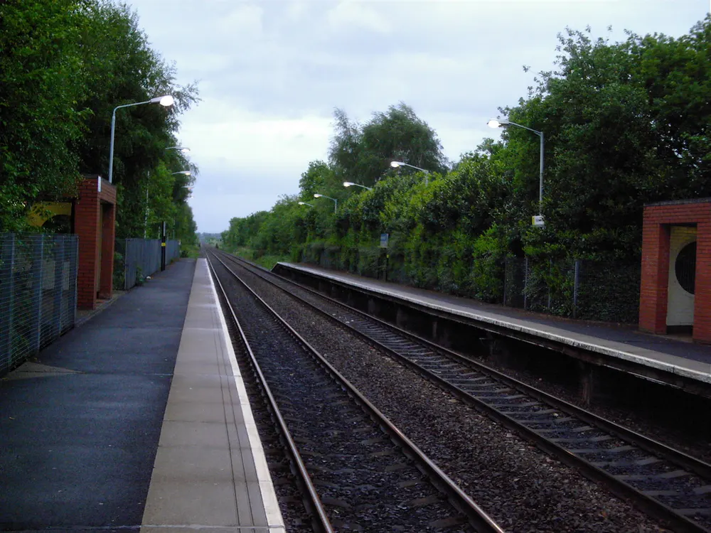 Halewood railway station, the local landmark of L26