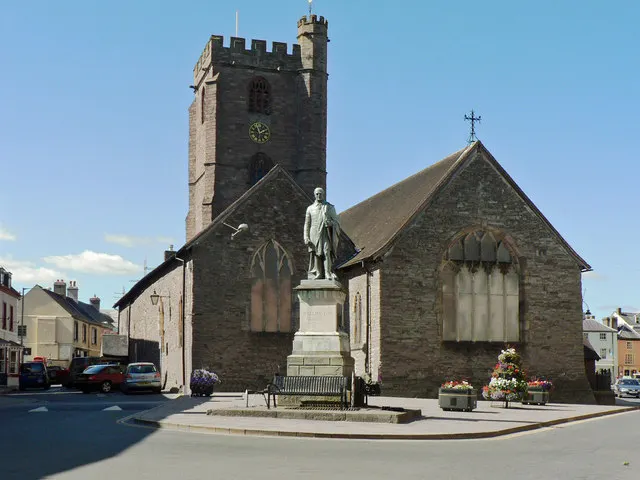 St Mary's Church, Brecon, the local landmark of LD3