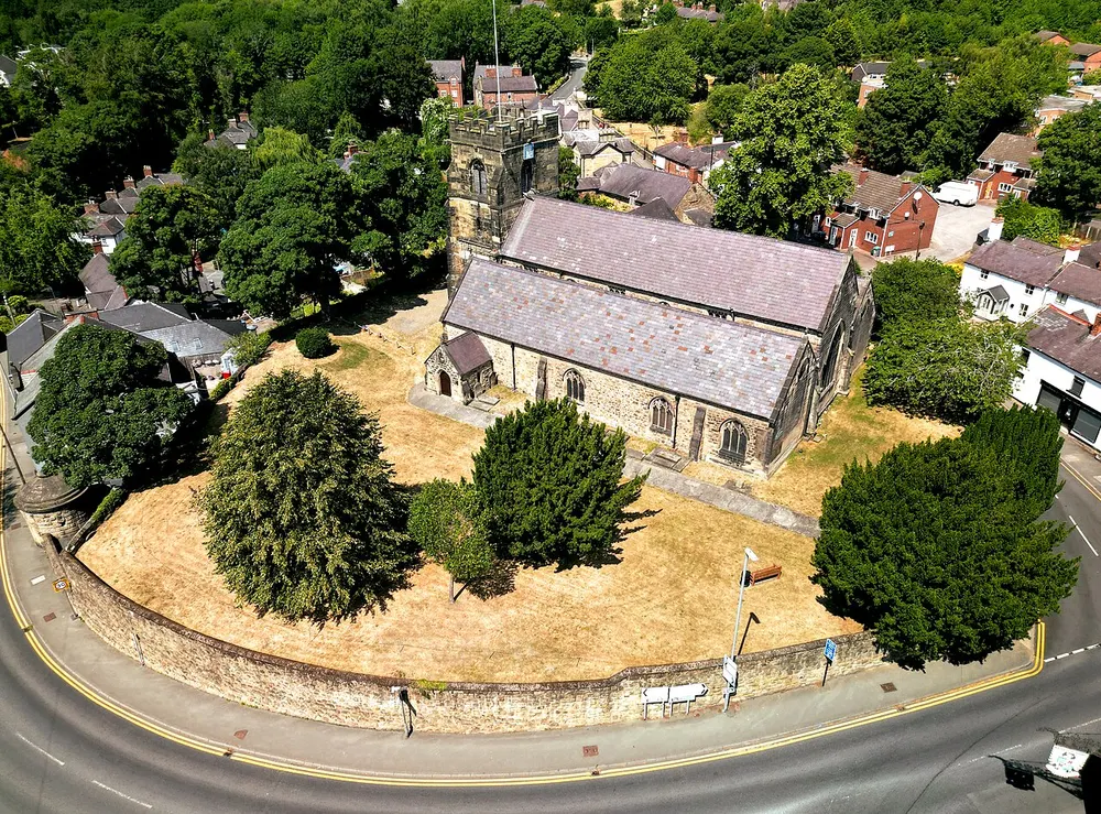 St Mary's Church, Ruabon, the local landmark of LL14