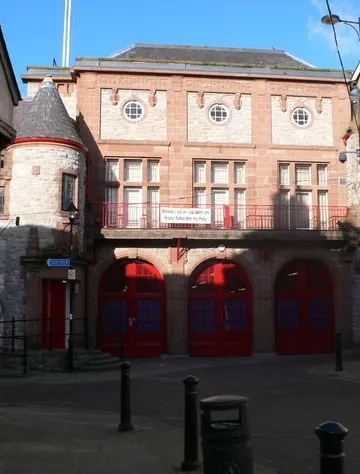 Denbigh Town Hall, the local landmark of LL16