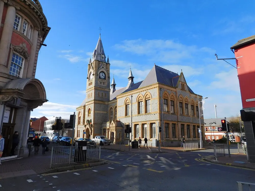 Rhyl Town Hall, the local landmark of LL18