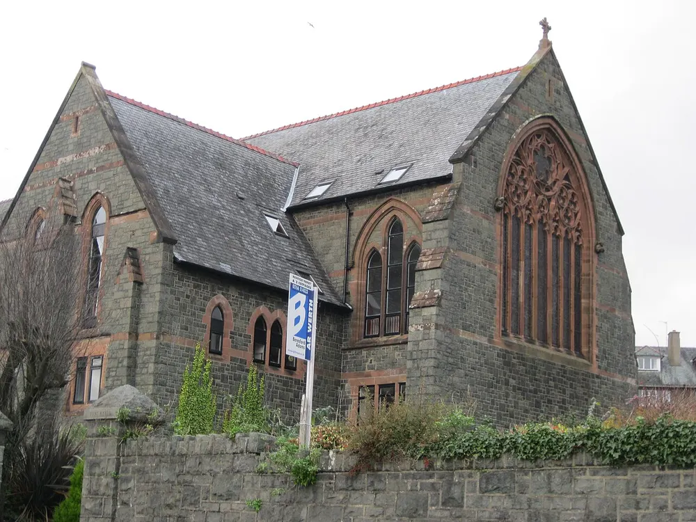 St Deiniol's Church, Criccieth, the local landmark of LL52