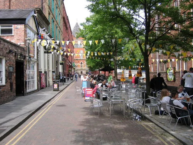 Canal Street, Manchester, the local landmark of M1