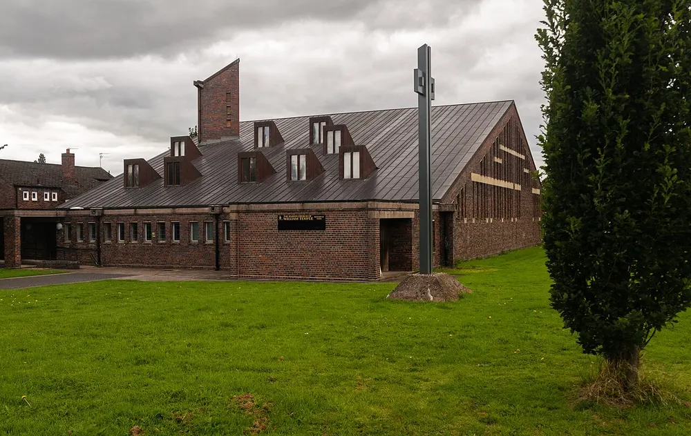 William Temple Memorial Church, Wythenshawe, the local landmark of M22