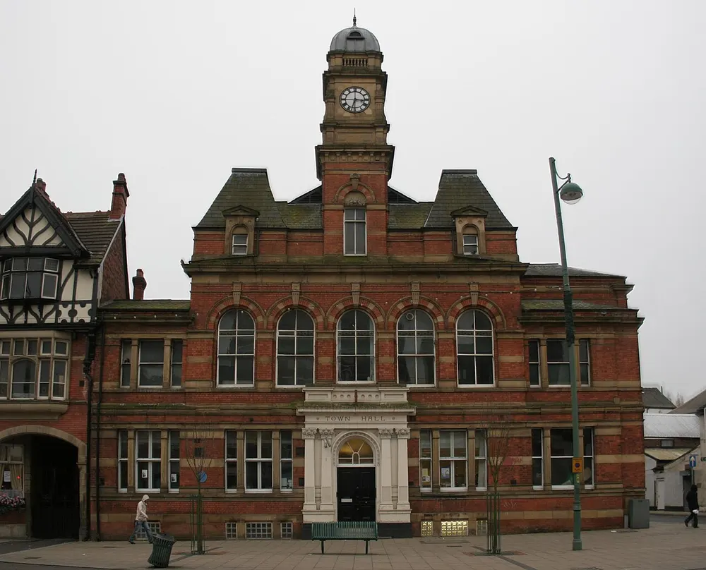 Eccles Town Hall, the local landmark of M30