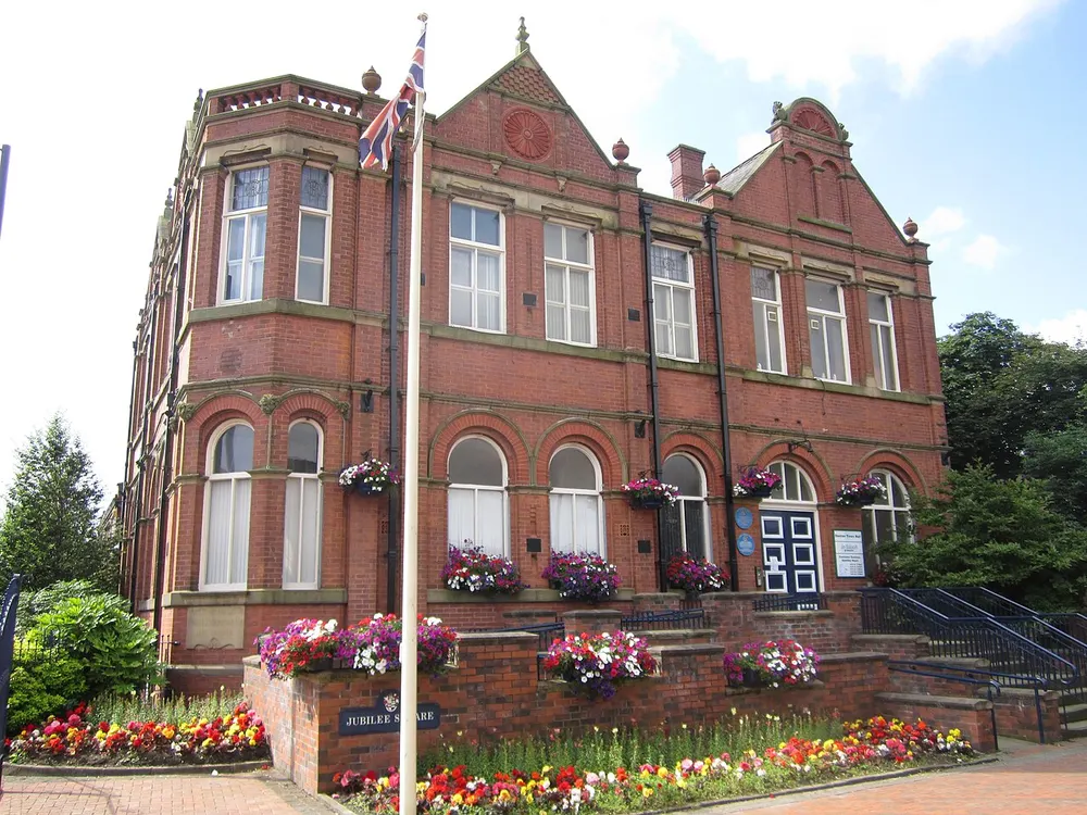 Denton Town Hall, the local landmark of M34