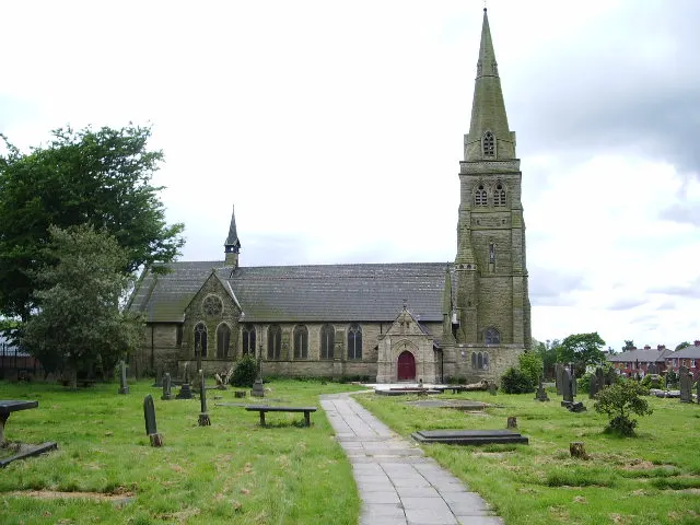 St Paul's Church, Peel, the local landmark of M38
