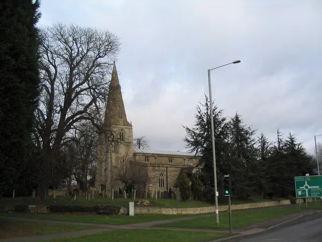 St John the Baptist Church, Corby, the local landmark of NN17