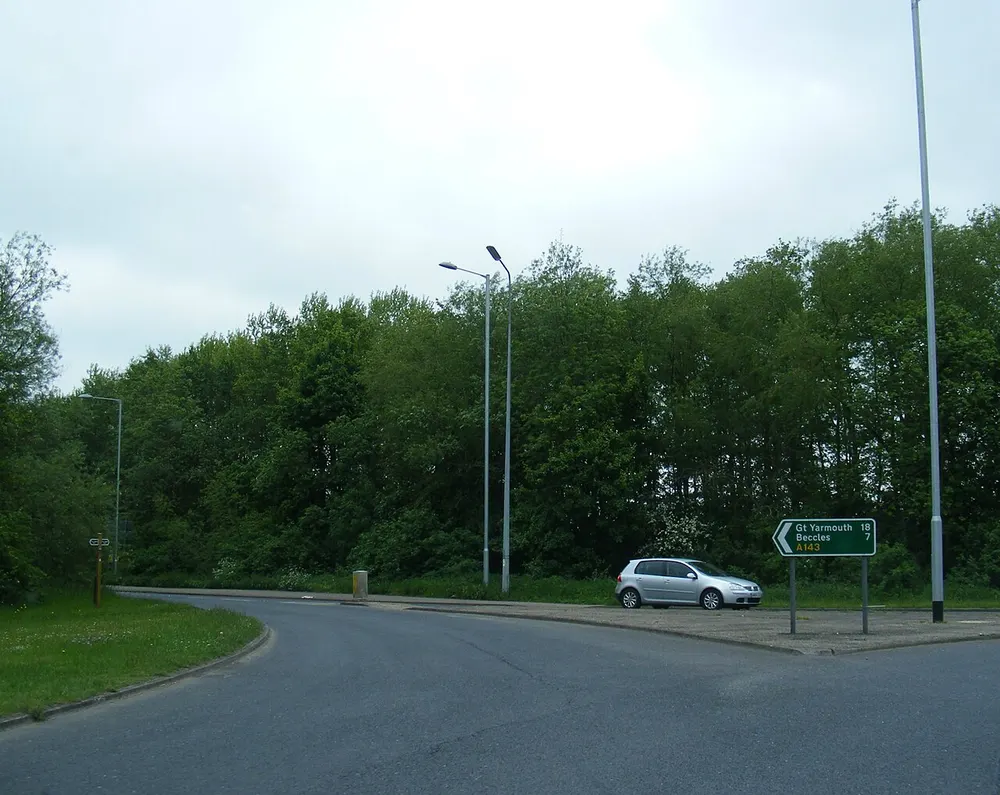 Chicken roundabout, the local landmark of NR35