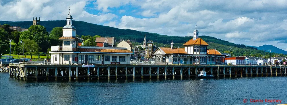 Dunoon Pier, the local landmark of PA23