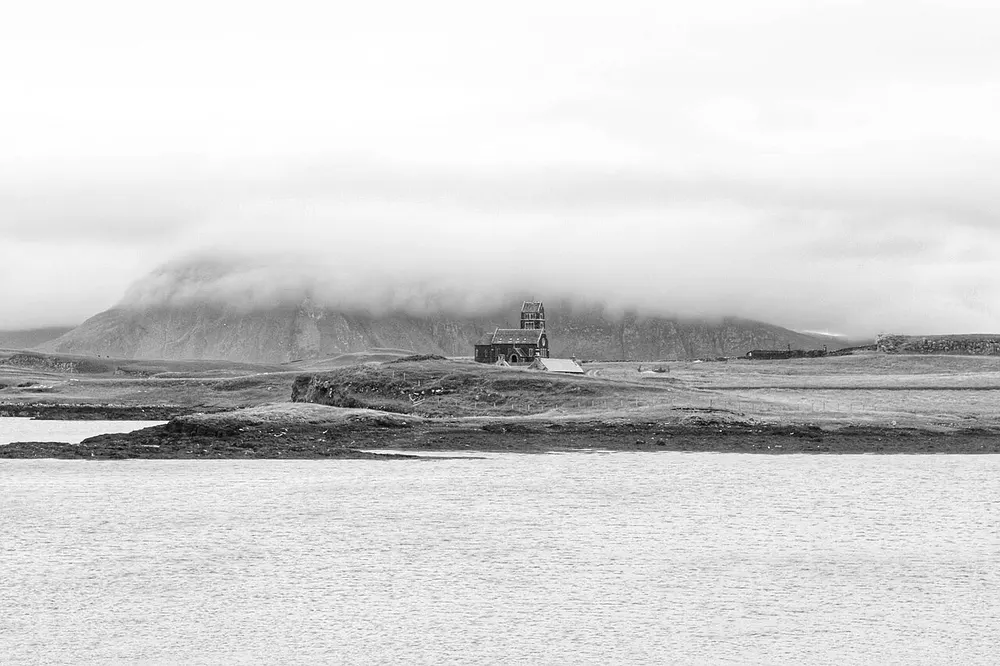 St Edward's Church, Sanday, the local landmark of PH44
