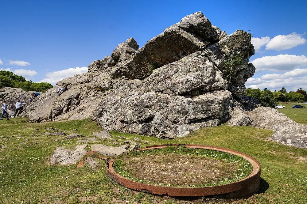 Roborough Rock, the local landmark of PL20
