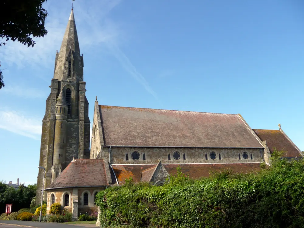 Church of St Saviour-on-the-Cliff, Shanklin, the local landmark of PO37
