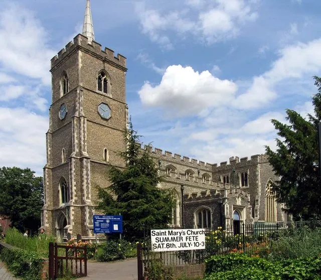 St Mary's Church, Ware, the local landmark of SG12
