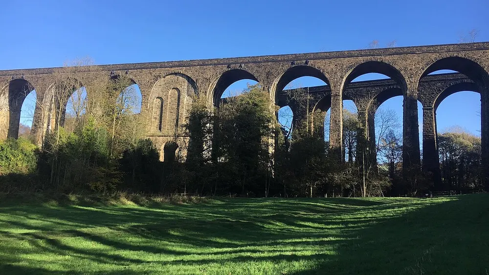 Chapel Milton Viaduct, the local landmark of SK23